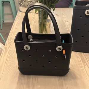 BOGG BAG Navy Blue Baby Bogg Tote with Perforated Design